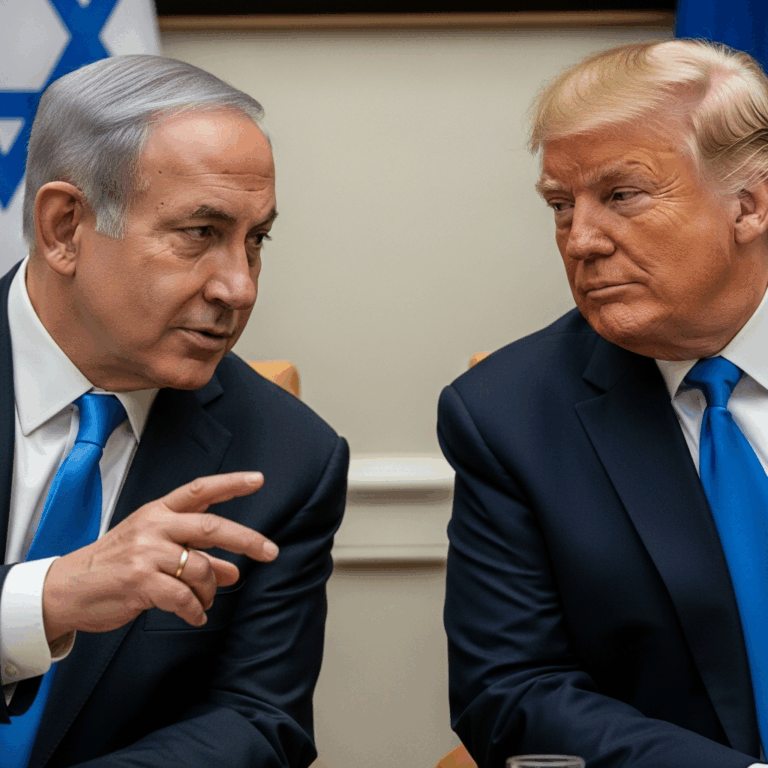 Illustration for: Netanyahu and Trump Discuss Upcoming Meeting