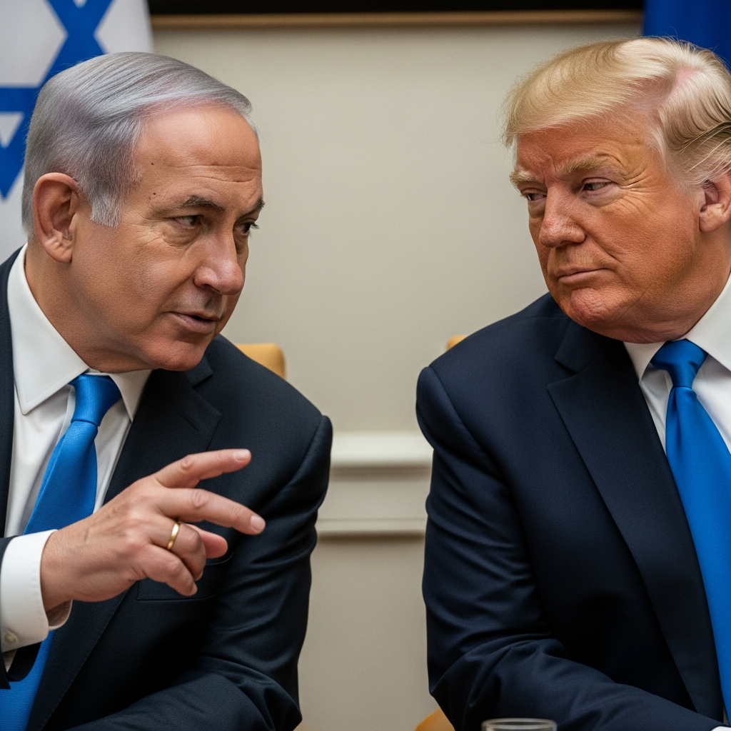 Illustration for: Netanyahu and Trump Discuss Upcoming Meeting