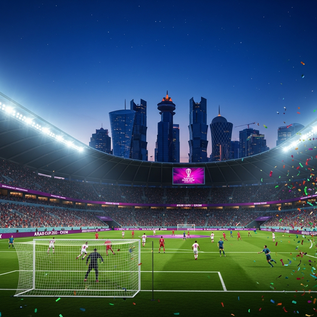 Illustration for: Arab Cup 2025 Kicks Off in Qatar