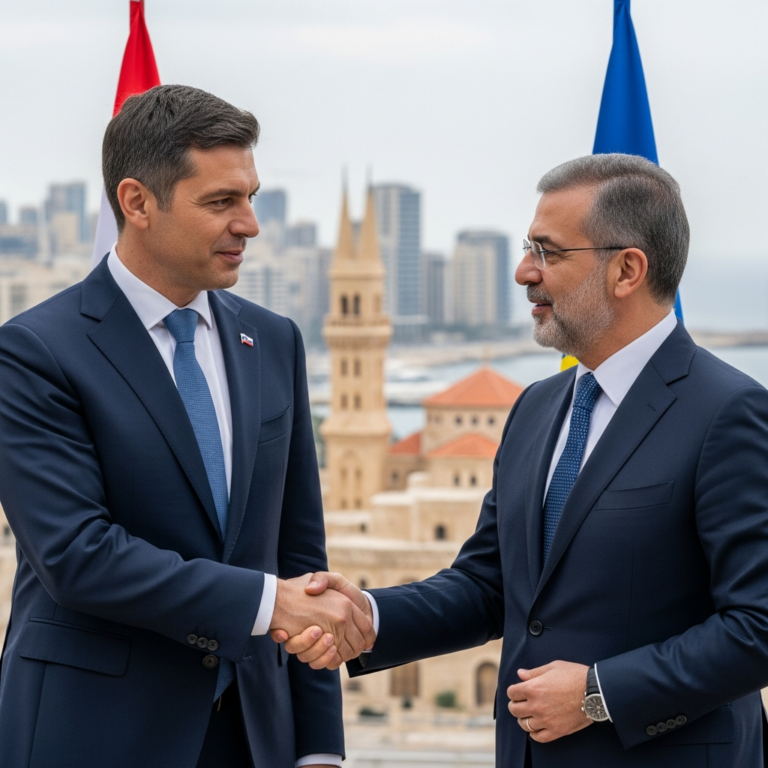 Illustration for: Slovenia's Crucial Visit to Beirut for Ceasefire Implementation