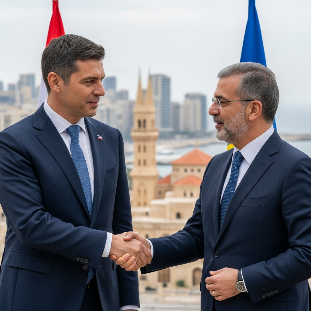 Illustration for: Slovenia's Crucial Visit to Beirut for Ceasefire Implementation