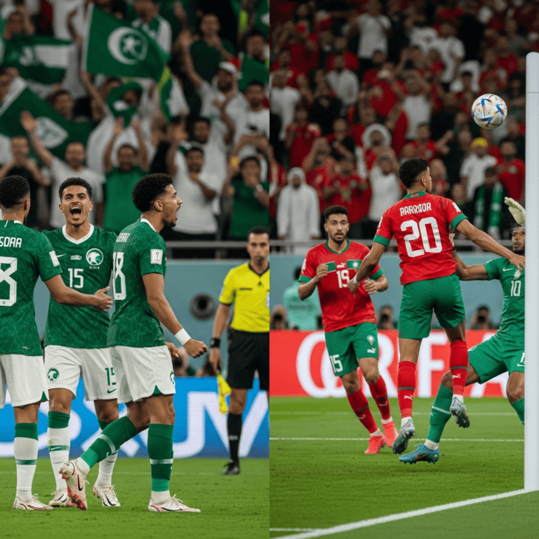 Illustration for: Saudi and Moroccan Teams Progress in Arab Cup