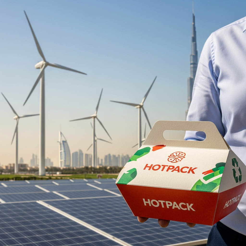 Illustration for: Hotpack Leads UAE's Sustainability Transformation