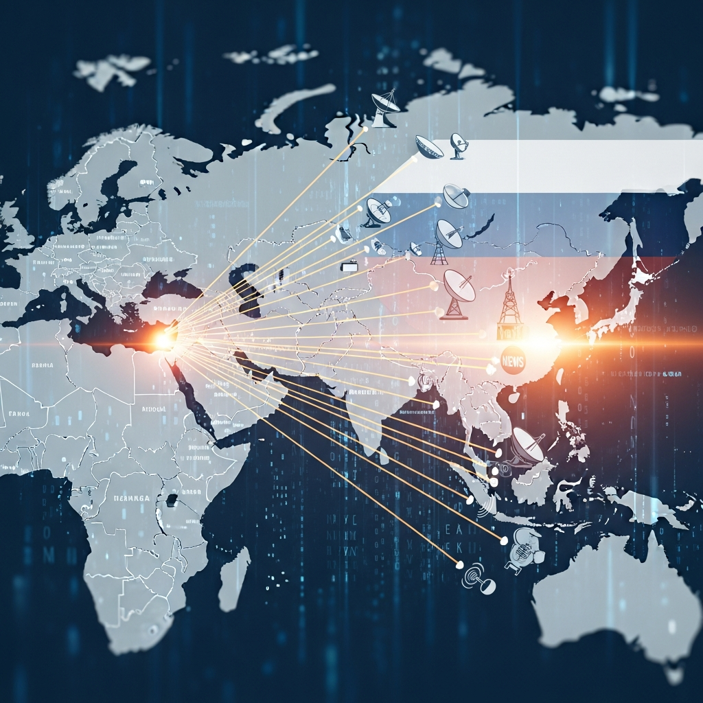 Illustration for: Russia Expands Media Influence in Asia