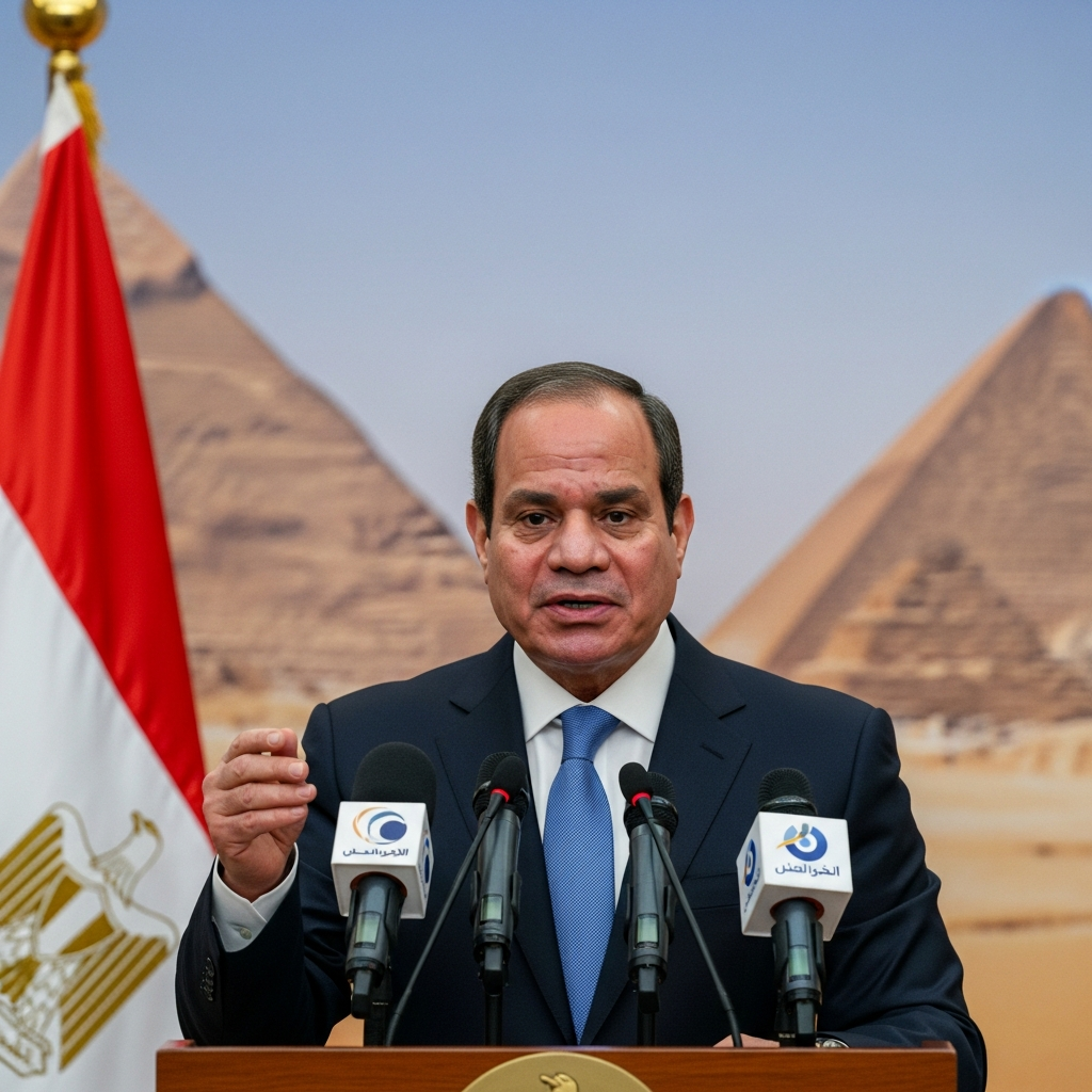 Illustration for: Sisi Praises Libyan Army's Role and Calls for Foreign Troop Removal