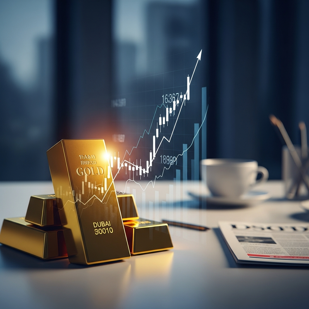 Illustration for: Dubai Gold Prices Rise Dh5 Amid Market Recovery