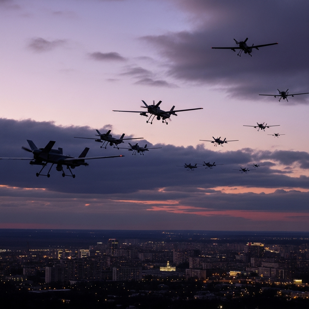 Illustration for: Russian Drones Bypass Ukrainian Defenses