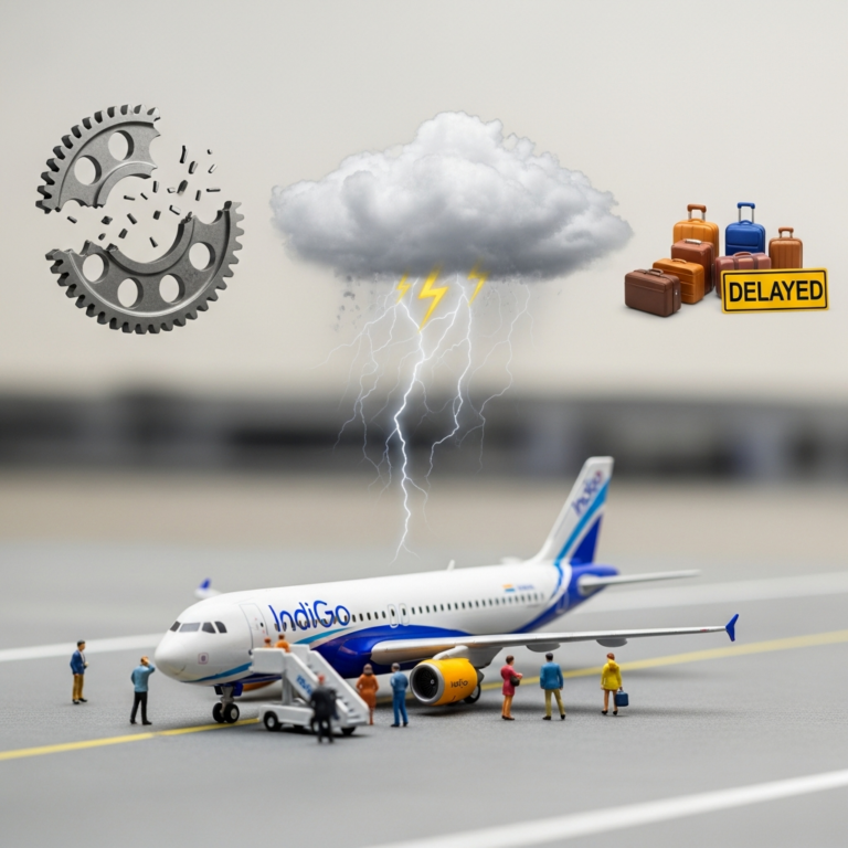 Illustration for: IndiGo Flight Cancellations: Causes and Impact