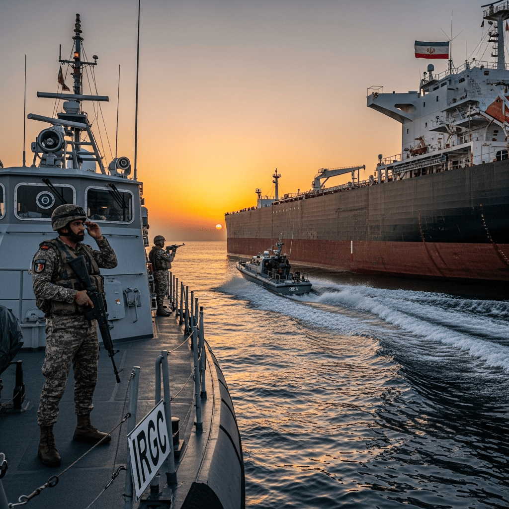 Illustration for: Iran Seizes Tanker in Anti-Smuggling Effort