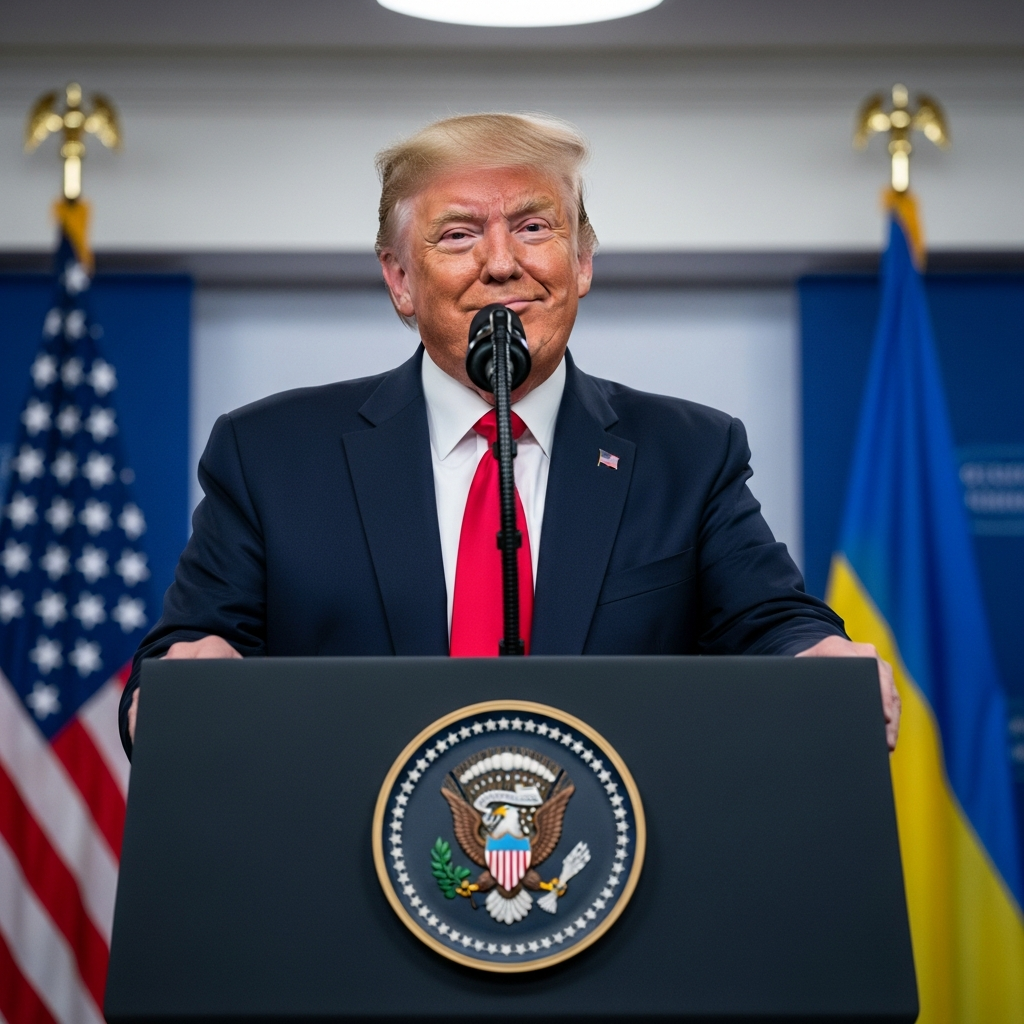 Illustration for: Trump Optimistic About Ukraine Agreement