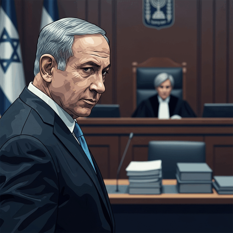 Illustration for: Netanyahu Seeks Pardon Amid Corruption Trial Controversy