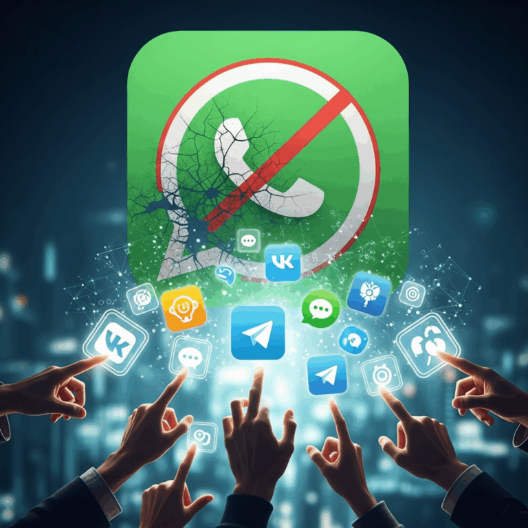 Illustration for: WhatsApp Faces Ban in Russia Amid Local App Rise