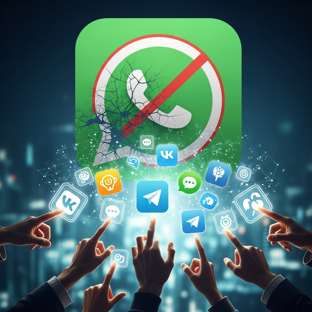 Illustration for: WhatsApp Faces Ban in Russia Amid Local App Rise