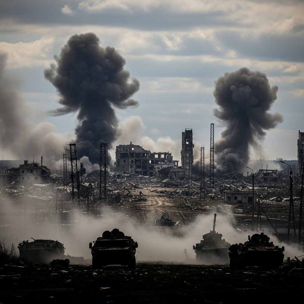 Illustration for: Russian Forces Destroy Ukrainian Military Sites