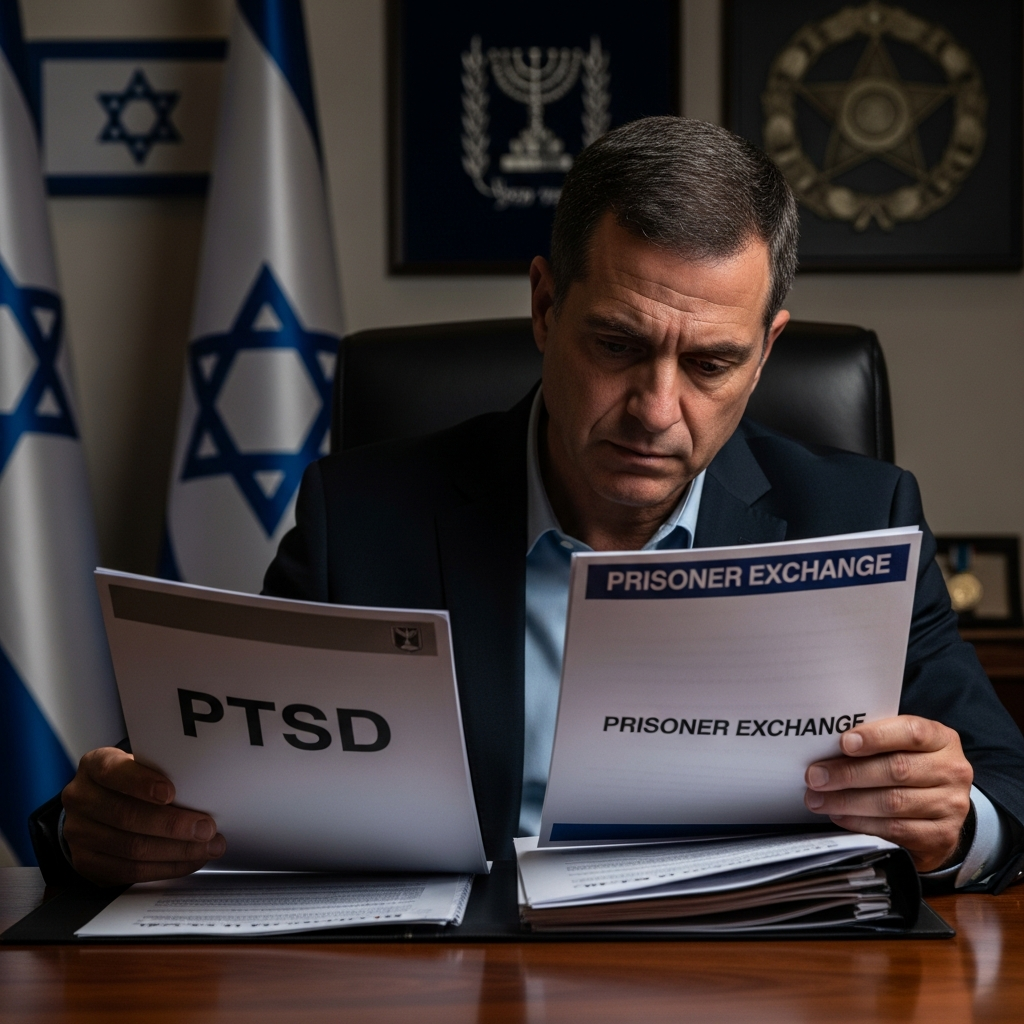 Illustration for: Israeli Defense Ministry on PTSD and Prisoner Exchange