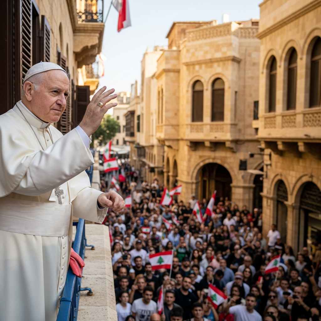 Illustration for: Pope Leo XIV Calls for Unity in Lebanon