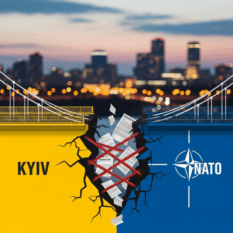 Illustration for: Kyiv's NATO Membership Hindered by Negotiations