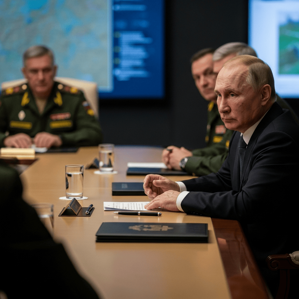 Illustration for: Putin Discusses Military Operations and Strategic Initiatives