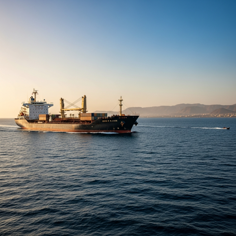 Illustration for: Ship Reports Gunfire Near Yemen, Crew Safe