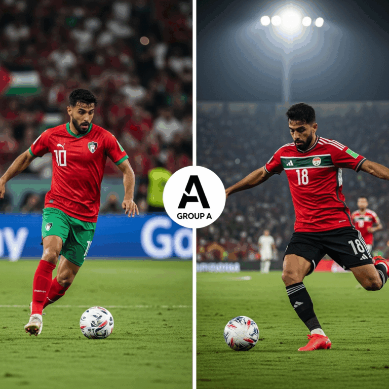 Illustration for: Palestine and Syria Lead Group A in Arab Cup 2025