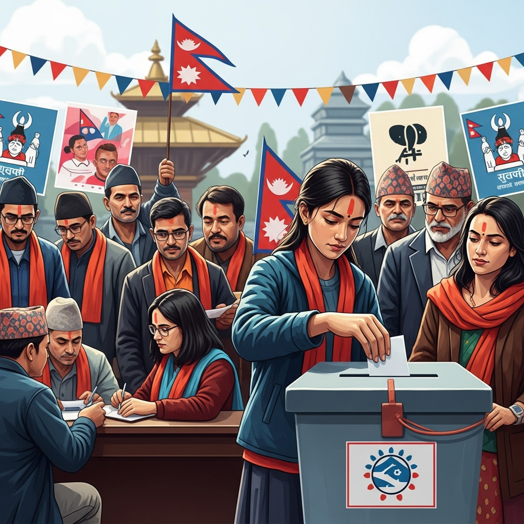 Illustration for: Nepal Prepares for Historic Elections in 2026