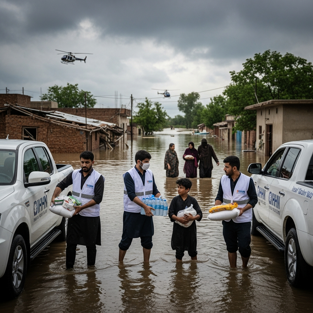 Illustration for: 2025 Pakistan Floods: Urgent Relief Efforts by IHHN