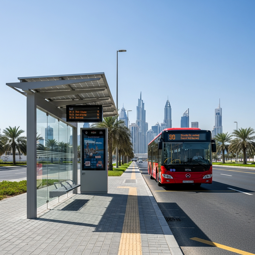 Illustration for: RTA Completes 595 New Bus Shelters in Dubai