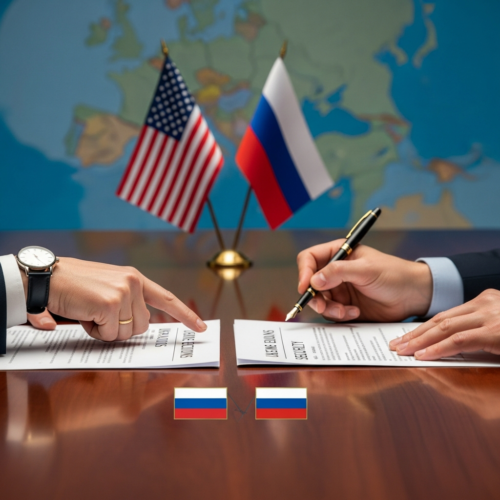 Illustration for: US-Russia Talks on Ukraine Elections and Security