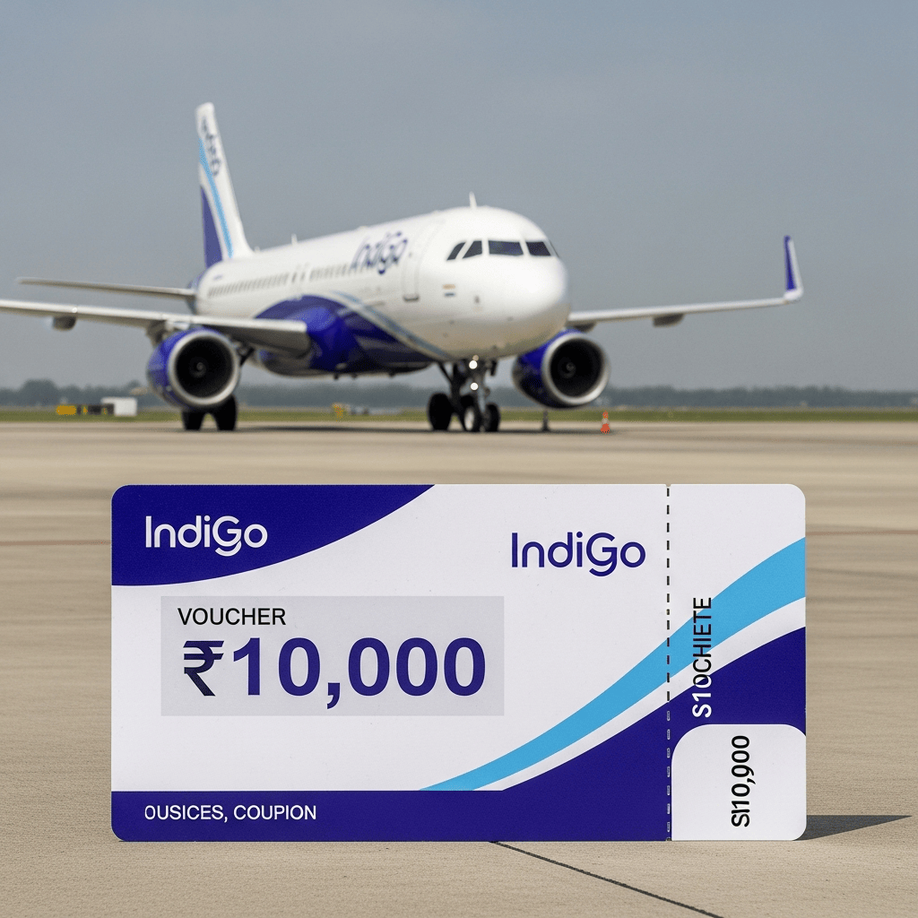 Illustration for: IndiGo Offers Rs10,000 Vouchers to Affected Flyers