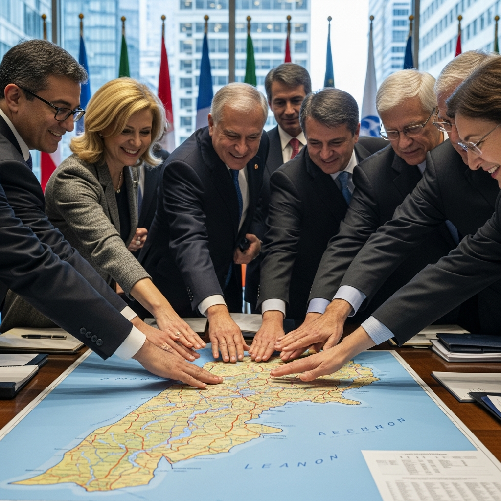 Illustration for: International Support for Lebanon's Stability