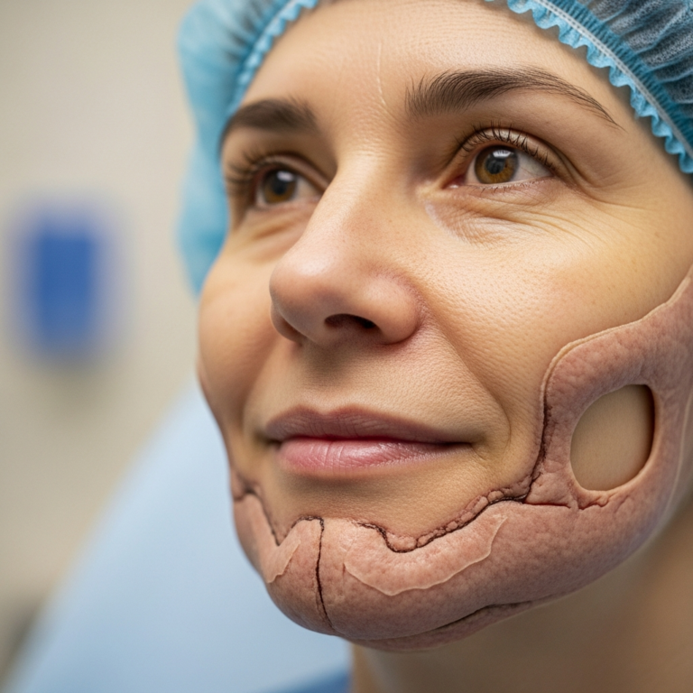 Illustration for: Successful Facial Reconstruction Surgery