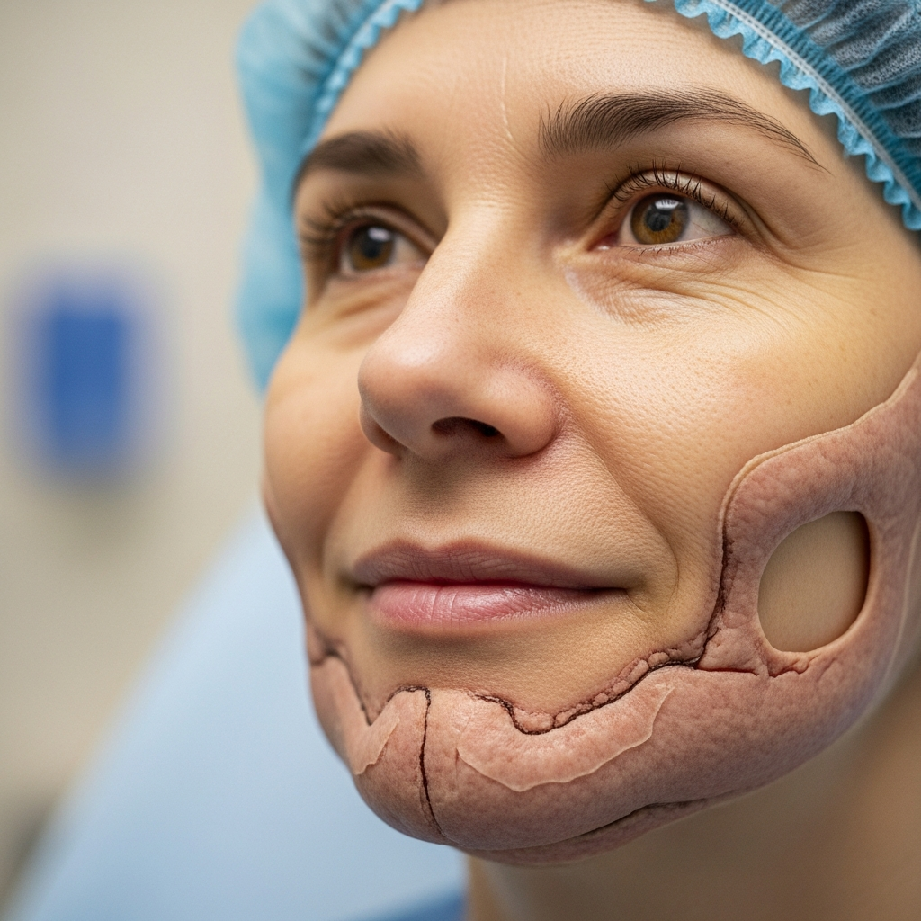 Illustration for: Successful Facial Reconstruction Surgery