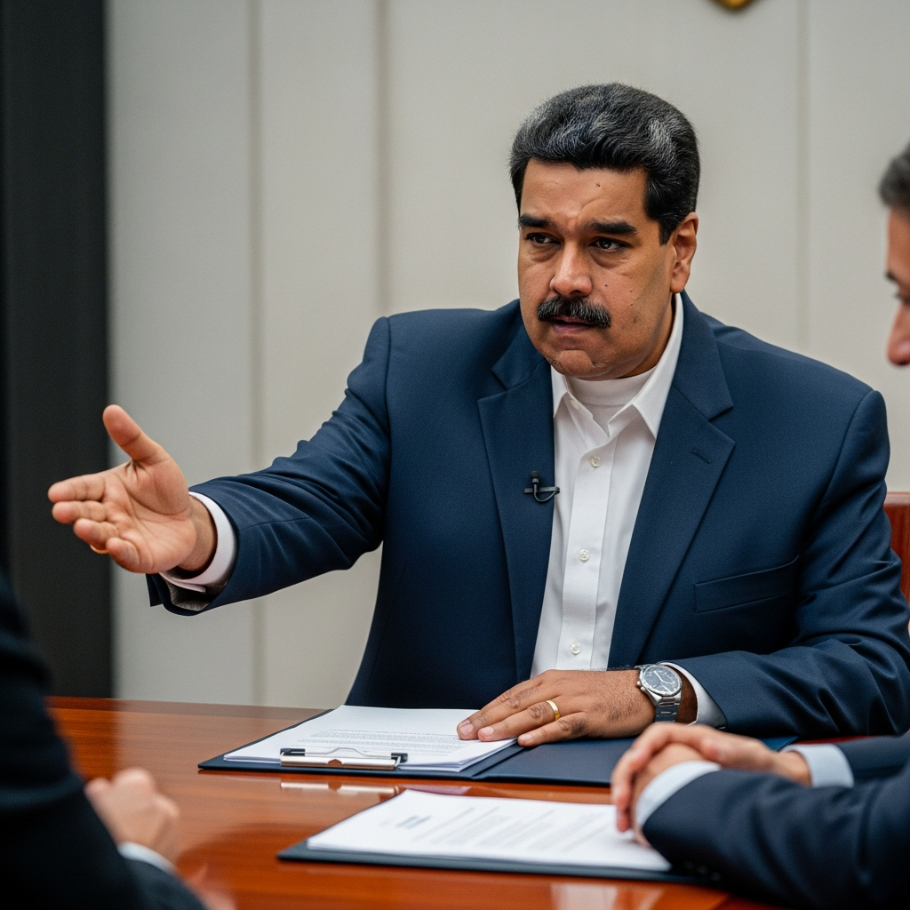 Illustration for: Maduro's Pardon Request Stalls Talks