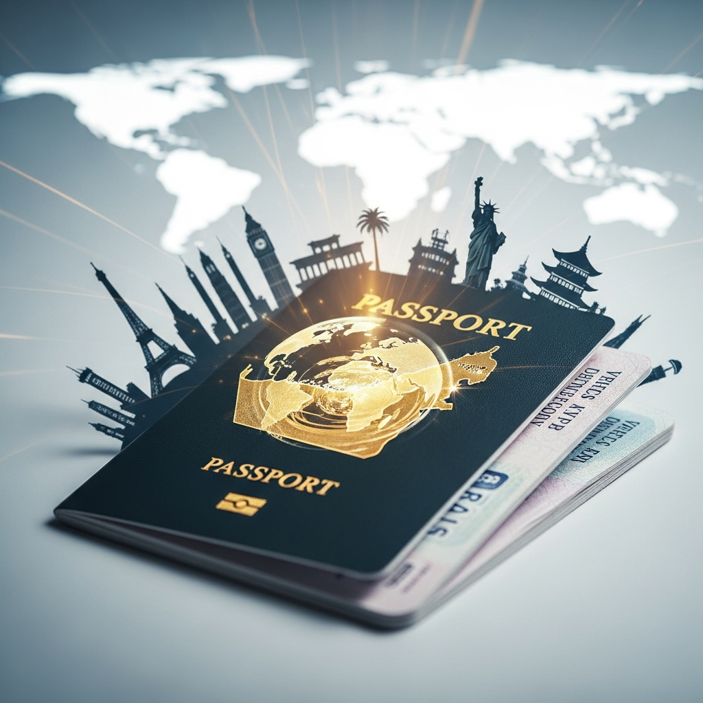 Illustration for: UAE's Passport Power: A Global Leader