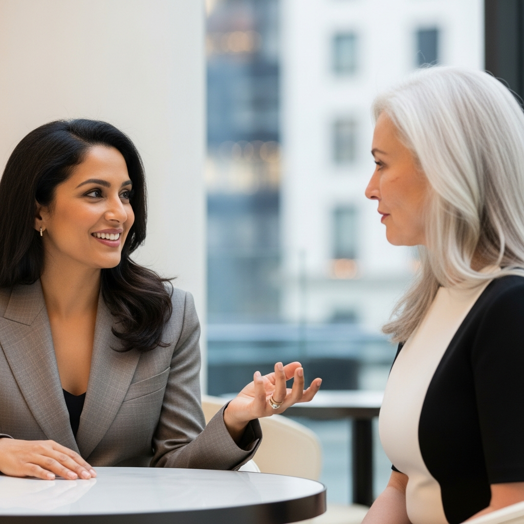 Illustration for: Adela Osmani Meets Icon Maye Musk in NYC