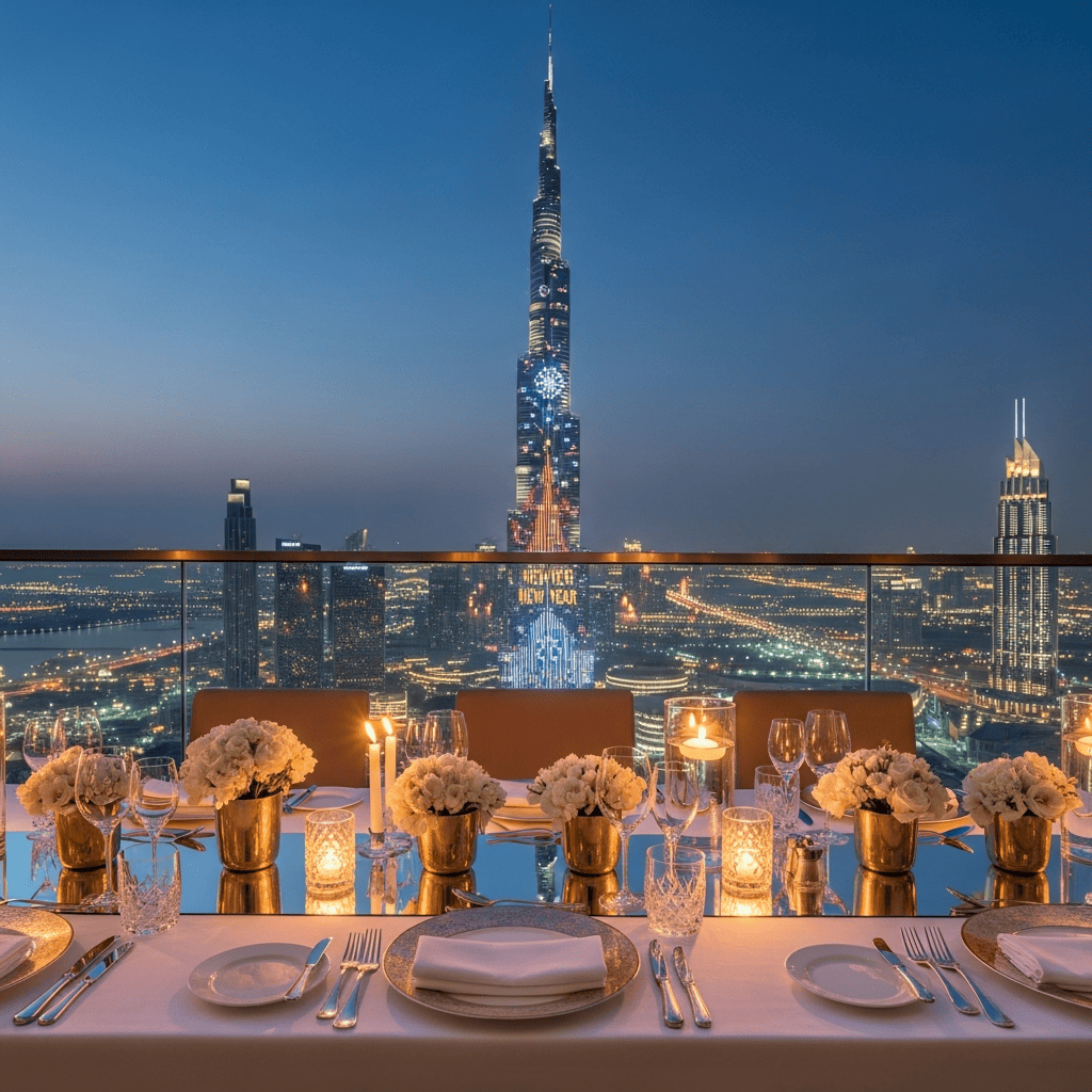 Illustration for: Book Your NYE Table with Burj Khalifa Views Now