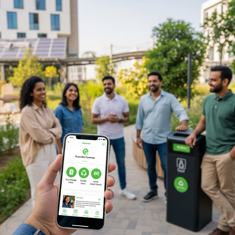 Illustration for: Neighborou: UAE's Eco-Friendly Community App