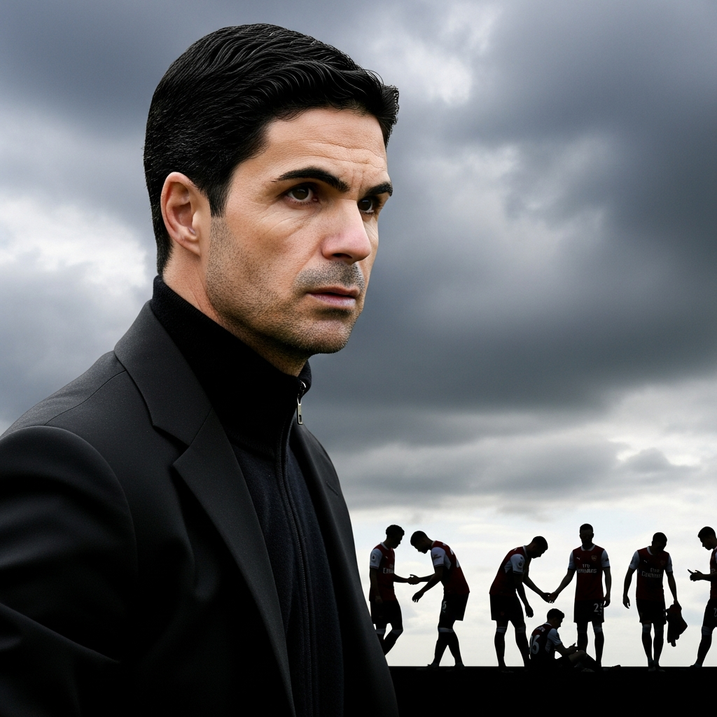 Illustration for: Arteta Worries Injuries May Derail Arsenal's Title Bid
