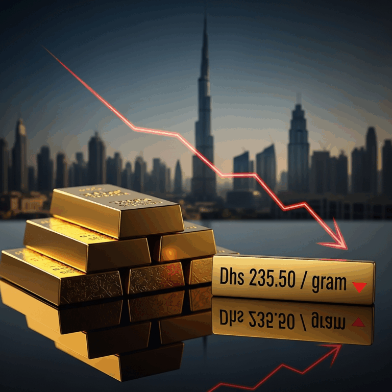 Illustration for: Gold Prices in Dubai Drop After Six-Week High