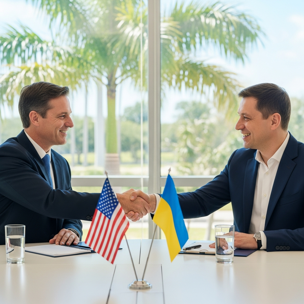 Illustration for: US-Ukraine Talks in Florida Deemed Fruitful