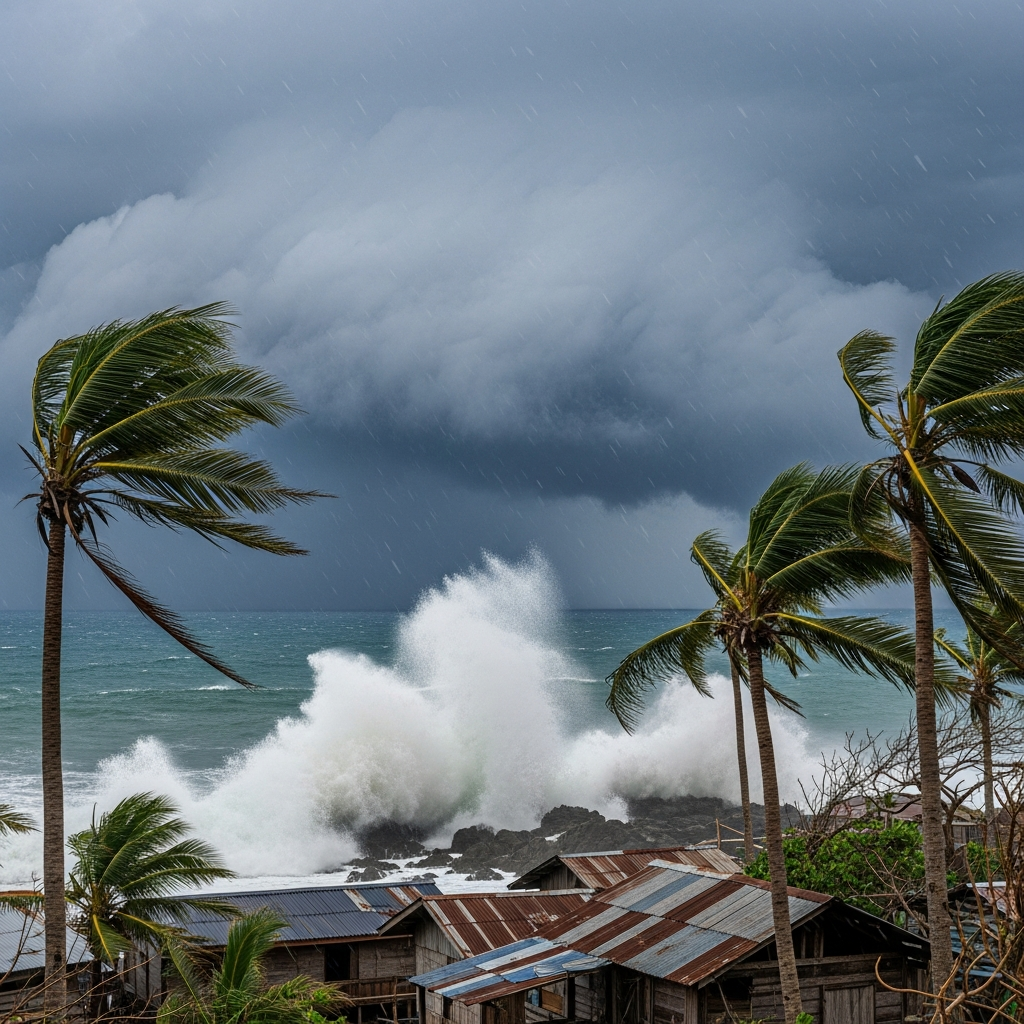Illustration for: Tropical Depression Wilma Nears Philippine Landfall