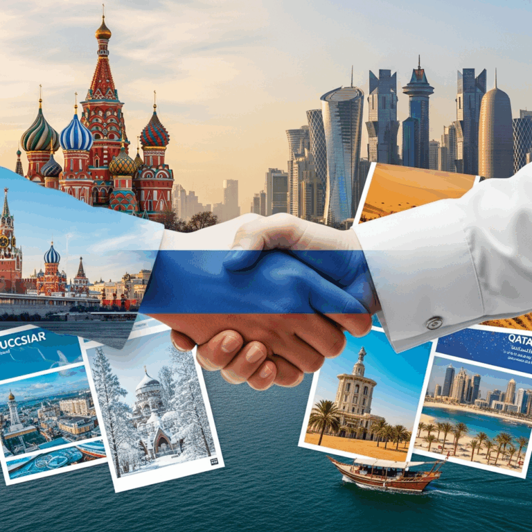 Illustration for: Russia and Qatar Boost Tourism Ties