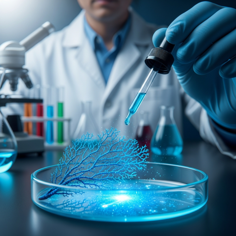 Illustration for: Ocean-Derived Cancer Treatment Discovery