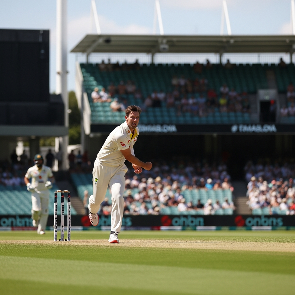 Illustration for: Australia Dominates Day Two of Ashes Test at the Gabba