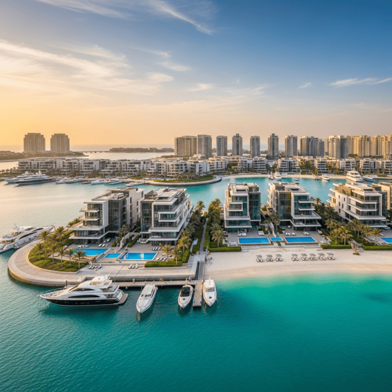 Illustration for: Helvetia Marine: Luxury Living on Dubai Islands