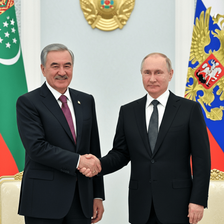 Illustration for: Putin Concludes Visit to Turkmenistan