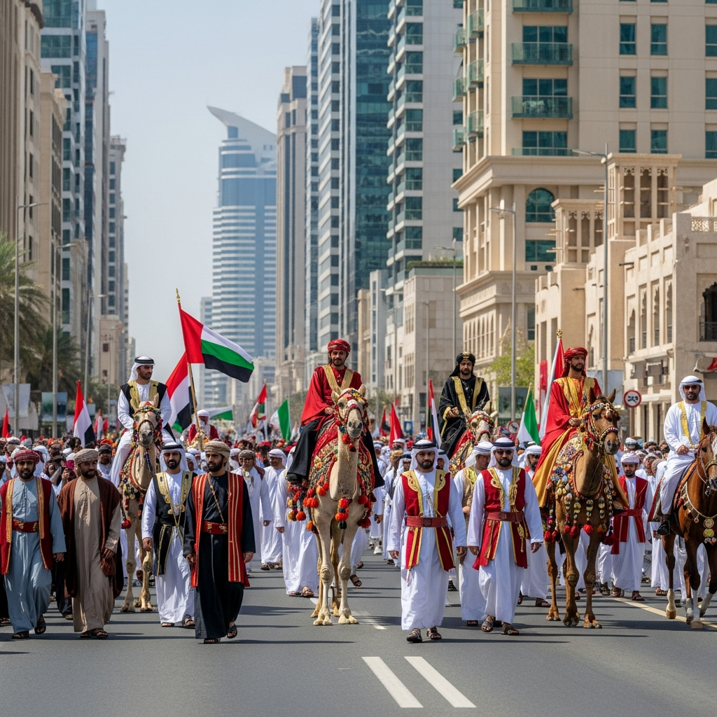 Illustration for: Union Parade Unites Over 133 Emirati Tribes