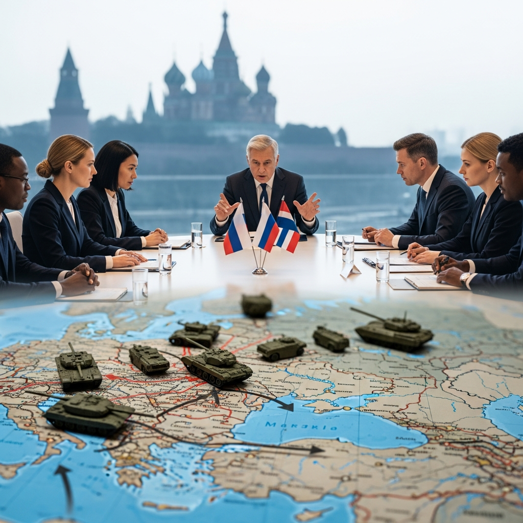 Illustration for: Russia's Military Advances and Diplomatic Talks