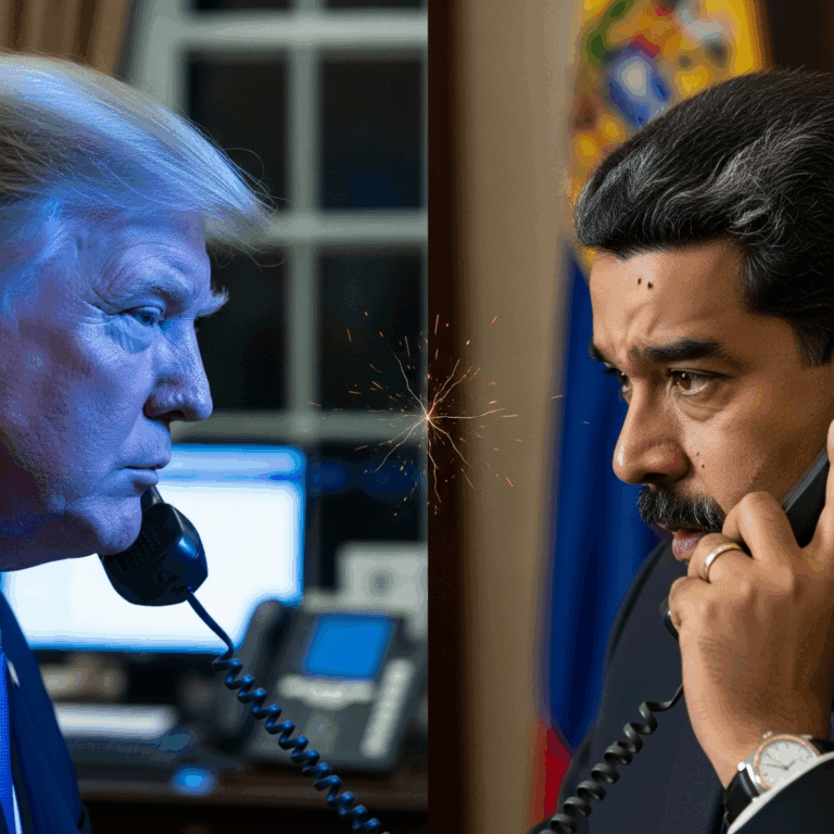 Illustration for: Trump's Call with Maduro: Tension and Ultimatums