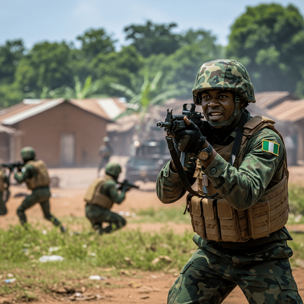 Illustration for: Nigerian Forces Thwart Coup Attempt in Benin